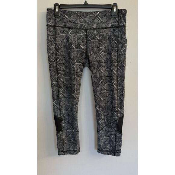 Lululemon Pace Rival Crop (22") Formation Alpine White Black / Black Size 6 - Picture 4 of 6